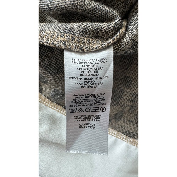 Ann Taylor XL Leopard Print Two-in-One Layered Knit Top Long Sleeves - Picture 7 of 9